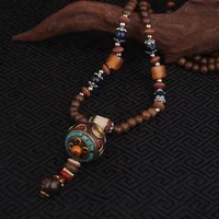 

fashion evade peace gold braided buddha Tibetan necklace vintage Nepal necklace,handmade sanwood vintage Tibetan pendant jewelry
