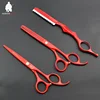 HUNTERrapoo HT9115 5.5 inch Hair Cutting Scissors Set Thinning Shear With a bag Stainless Steel Barber Scissor Kits