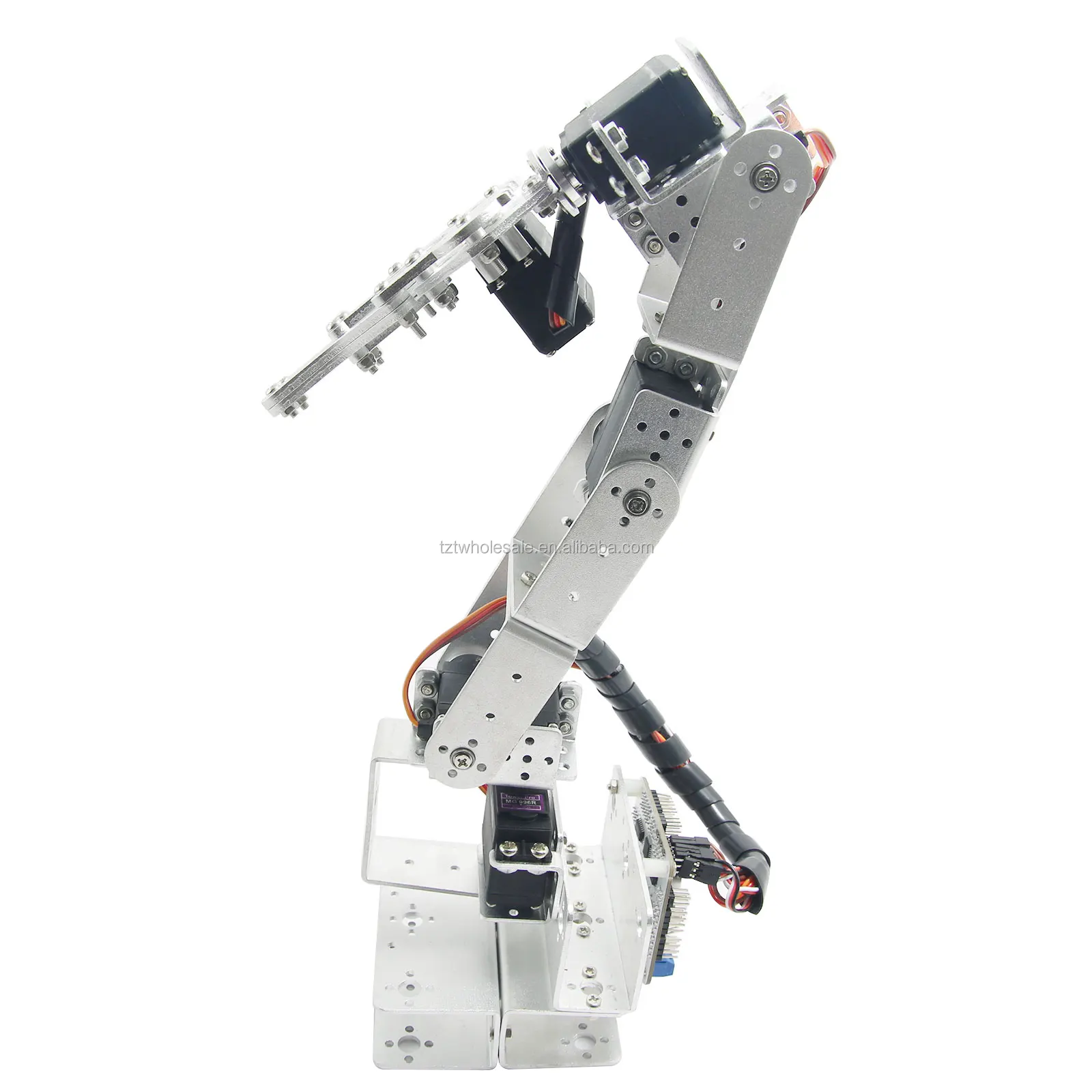6DOF Mechanical Robotic Arm Clamp Claw Mount Aluminium Robot Arm For Arduino DIY 
