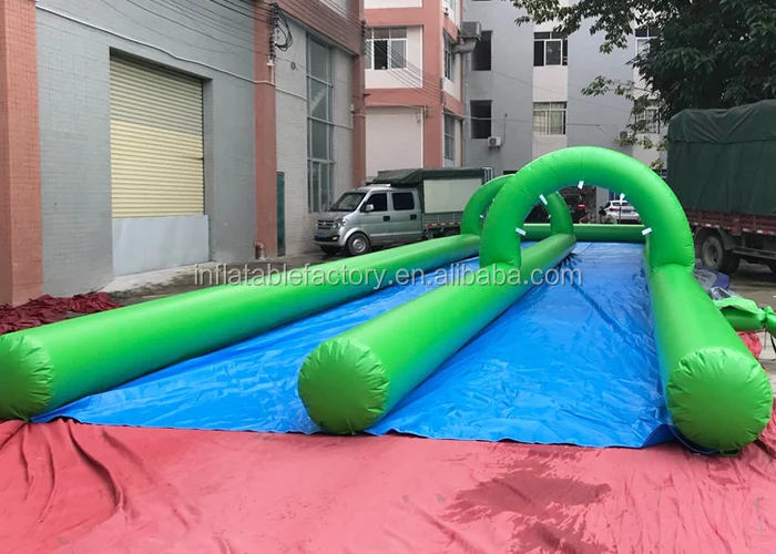 giant inflatable double lane city slide slip n slide