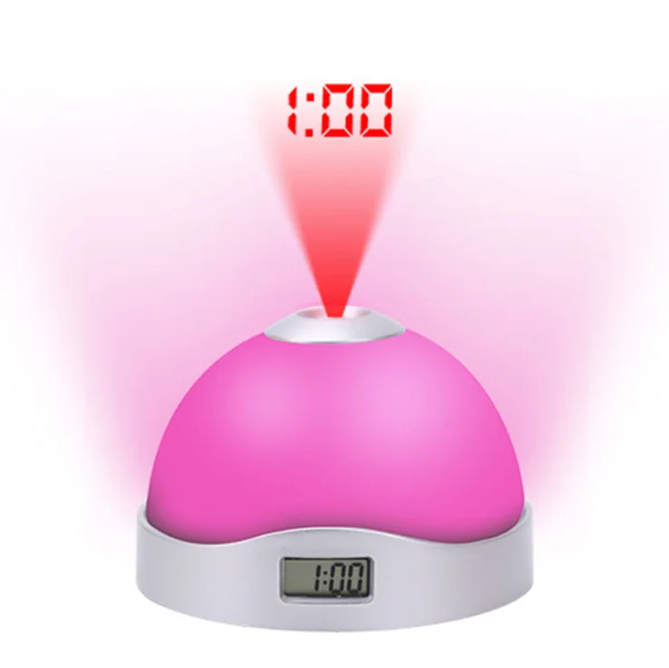 

Custom LOGO Children magic star night light projecting digital alarm clock