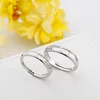 925 sterling silver channel micro CZ heart shape mounting couple love band rings
