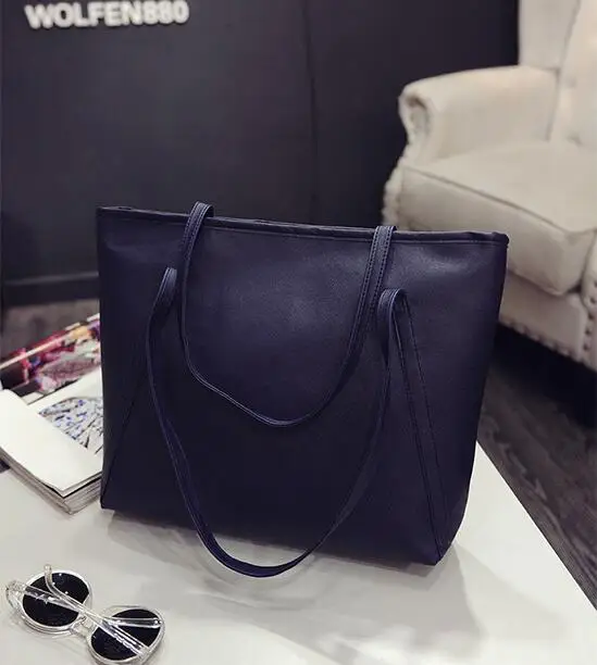 

Fashion Colorful Soft PU Leather Lady Bag Handbag Women bag Luxury handbag, Black