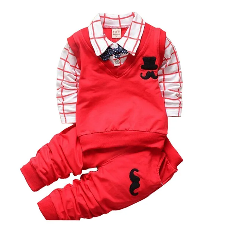 

Baby Boy Clothing Sets Cotton Tracksuit children's clothing, Red;yellow;blue;navy blue