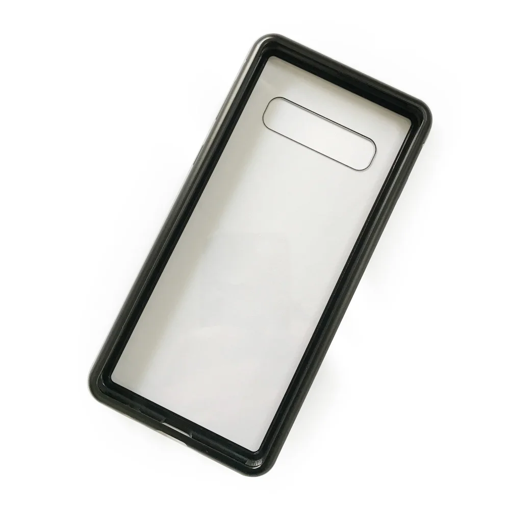 In stock Magnetic full Metal Tempered Glass cover For Samsung S10Plus S10 S10lite flip cell phone case