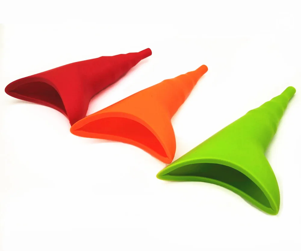 
Outdoor Standing Pee Urinal Toilet Device Reusable FDA Collapsible Silicone Women Urinal Funnel 