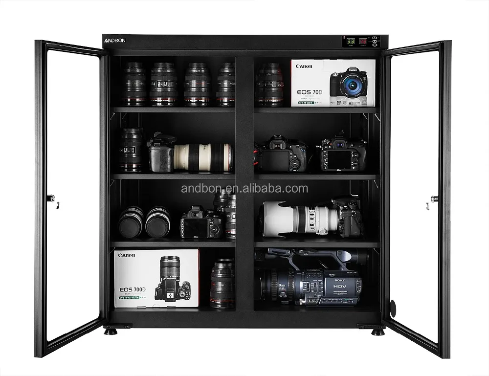 
250L Automatic Dehumidification LED Digital Display Dry cabinet for Lens Camera 