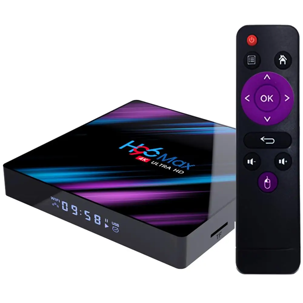 

3d video play tv box 4k H96 MAX RK3318 4GB 32GB ANDROID 9.0 TV BOX android 4k with dual wifi 2.4/5GHz