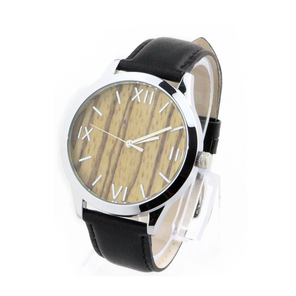 

SKYMOOD Wholesale Men Beautiful Amazing Charity Wood Dial Metal Wrist Watches