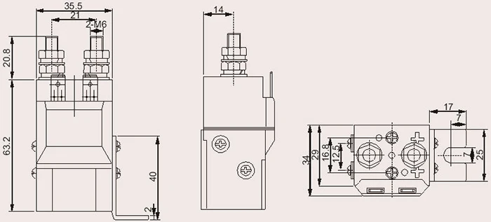 1P 1NO 12V 24V 36V 48V 100A 125A 150A 200A 300A 400A 500A 800A SW150 SW200 SW300 SW400 SW500 SW800 Electric Vehicle DC Contactor