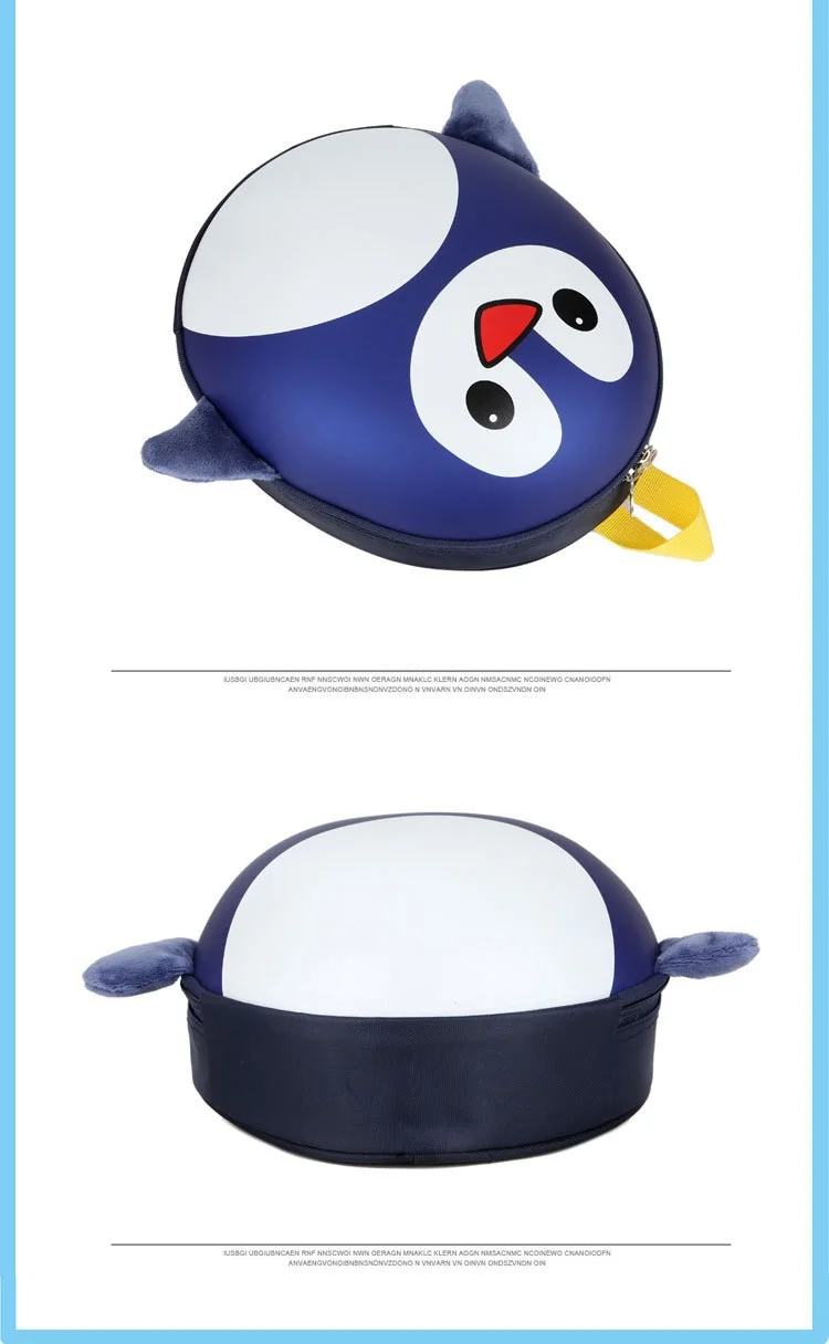 3D cartoon penguin backpack kids cartoon backpack nylon+EVA backpack bag for children