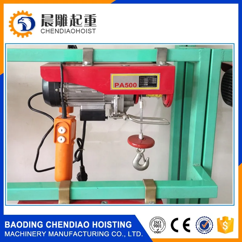 Mini Small Pa Electric Motor Wire Rope Lift Hoist Pa200 Pa300 Pa400 Pa500 Pa600 Pa800 Pa1000 5856