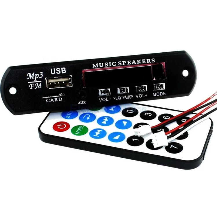 Standard Wireless 12V MP3 WMA Decoder Board Audio Module TF USB Radio For Car ard Module