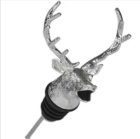 

Custom Kitchen accessories bottle stopper stainless steel measured animal head wine pourer