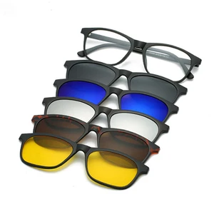 DLC2209A Sun Glasses Set With 5 Magnetic Eyewear Clip on Sonnenbrille