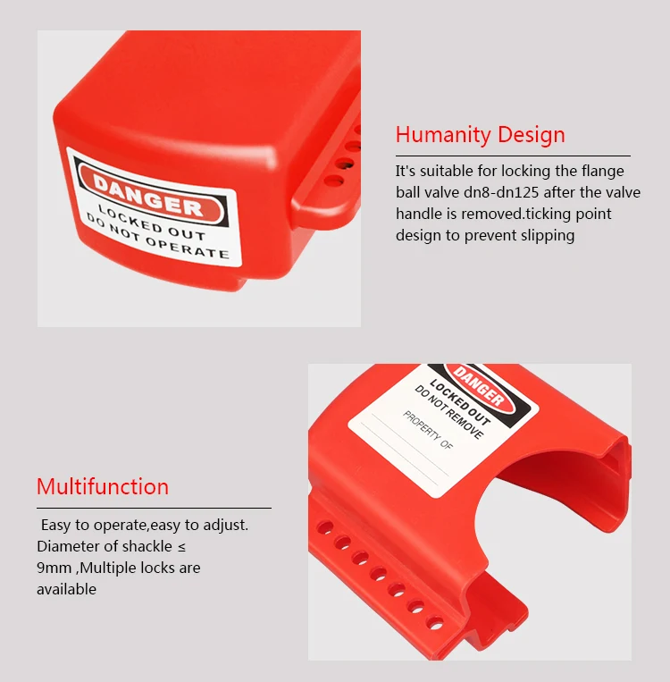 BOSHI Customized Color Adjustable Safety Ball Valve Lockout Devices