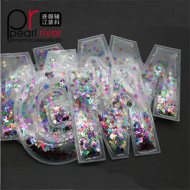 

Hot fix 3D PVC logo patch staffed letter patch for clothes, Display color or custom