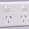 (High Quality)Australia 2 Gang Switch & Double 10A 3pin Socket Horizontal Double Powerpoint New Zealand Australia Wall Socket