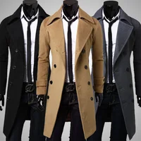 

2018 Autumn and Winter New Men's Fashion Boutique Solid Color Business Casual Woolen Coats High-end Slim Leisure Jackets