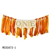 Hot Pastel 1st Birthday Party Banner Decor Rag Tie Tassel Bunting Baby Shower Party Garland One Flag Hight Chair Bunting