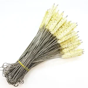 Image of Eco friendly Drinking Straw Brush Set Cleaner Brush Stainless Steel Tumbler Straws sisal hemp Cleaning brush