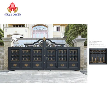 Modern factory main gate designs cast aluminum craft gates in China big ...