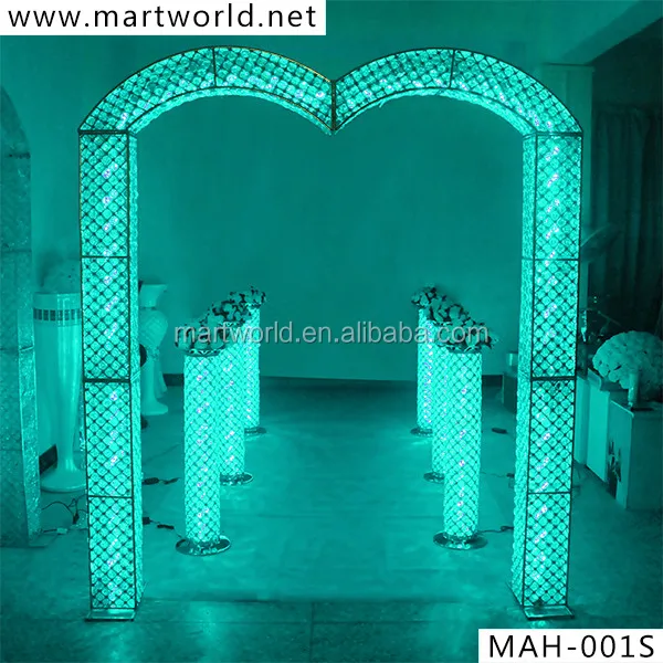 2019 Rgb Crystal Led Light Wedding Decoration Wedding Arch Wedding