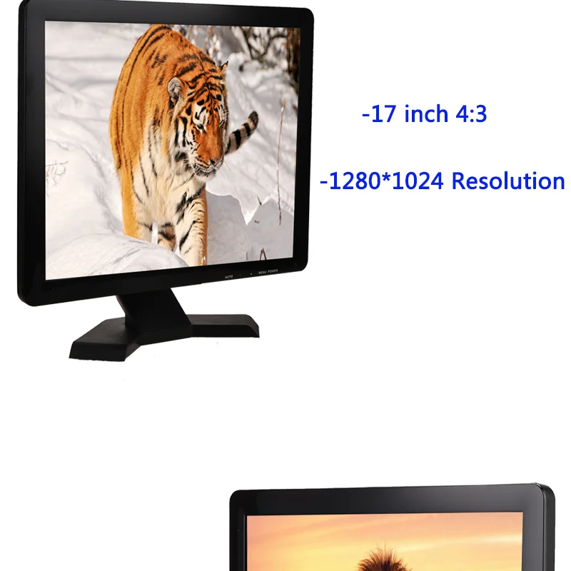 Square 17 Inch Lcd Monitor 43 With Vga Hdmied Input 17" Lcd Computer