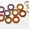 3 colors 17mm round metal brass rhinestone eyelets crystal diamond grommets glass eyelets RE-17mm-002