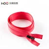 Custom zipper sale #3 open end camlock slider fluo red Nylon zipper for cycling wear
