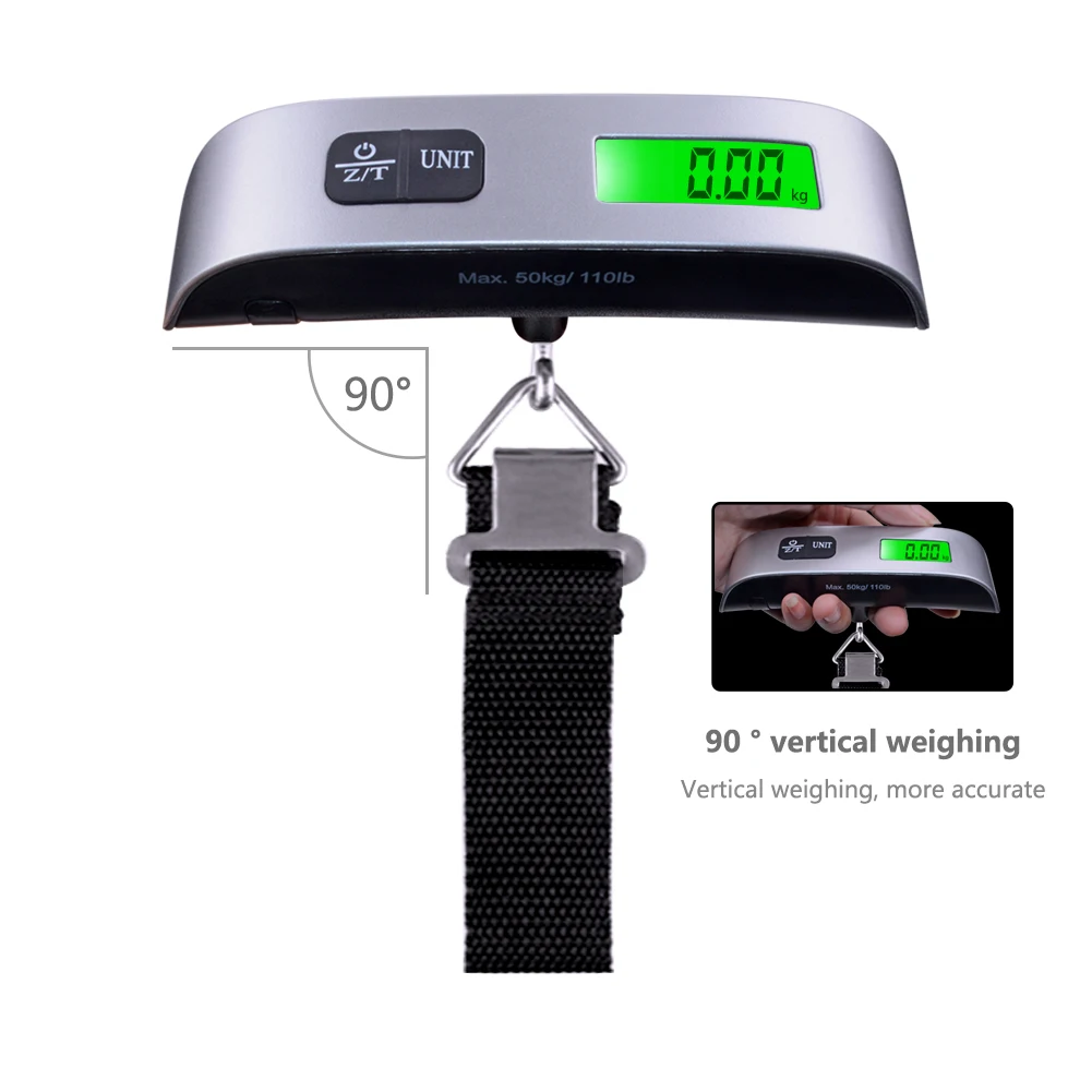 50KG/10g Portable Digital Luggage Weight Scale LCD Display Pocket