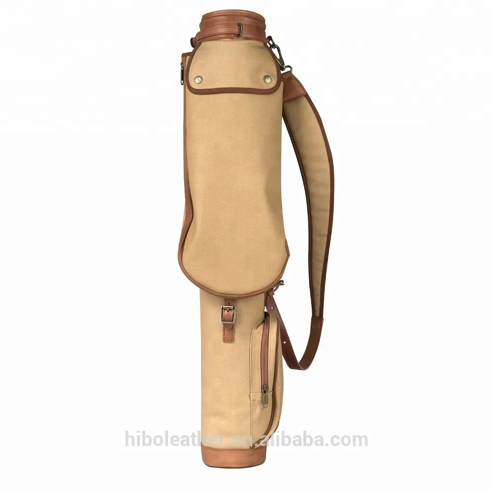 

Tourbon custom canvas golf accessories leather golf travel bag
