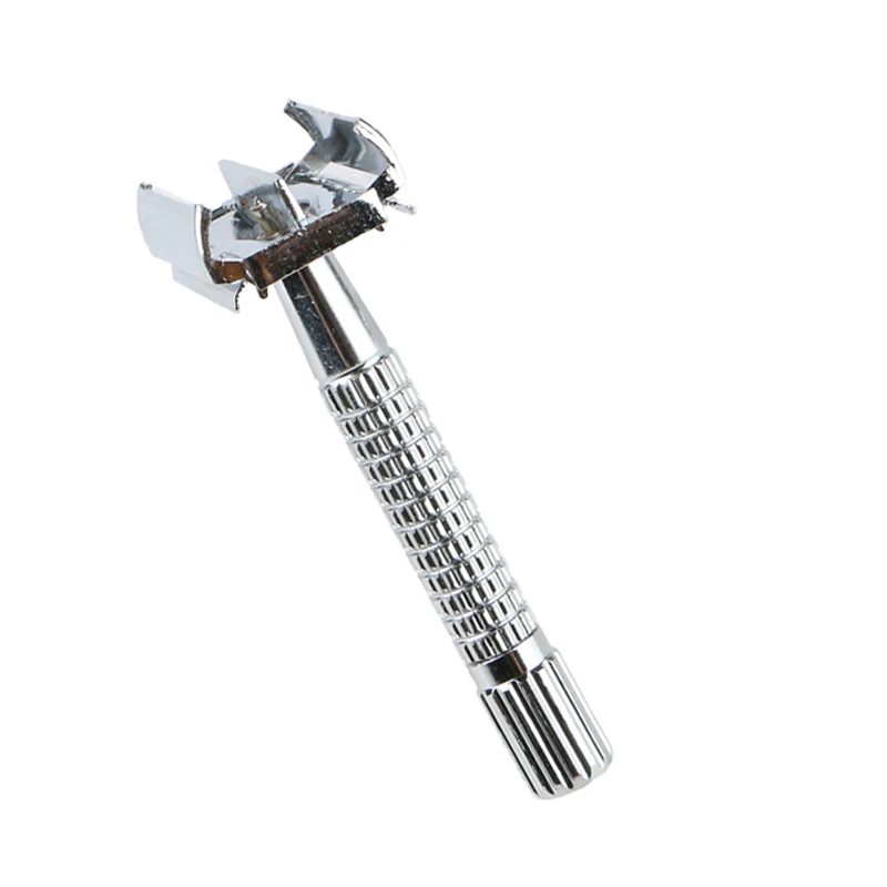 

Safety Razor Plated Iron Butterfly Open type Twist To Open Metal Handle Double Edge Blade Razor