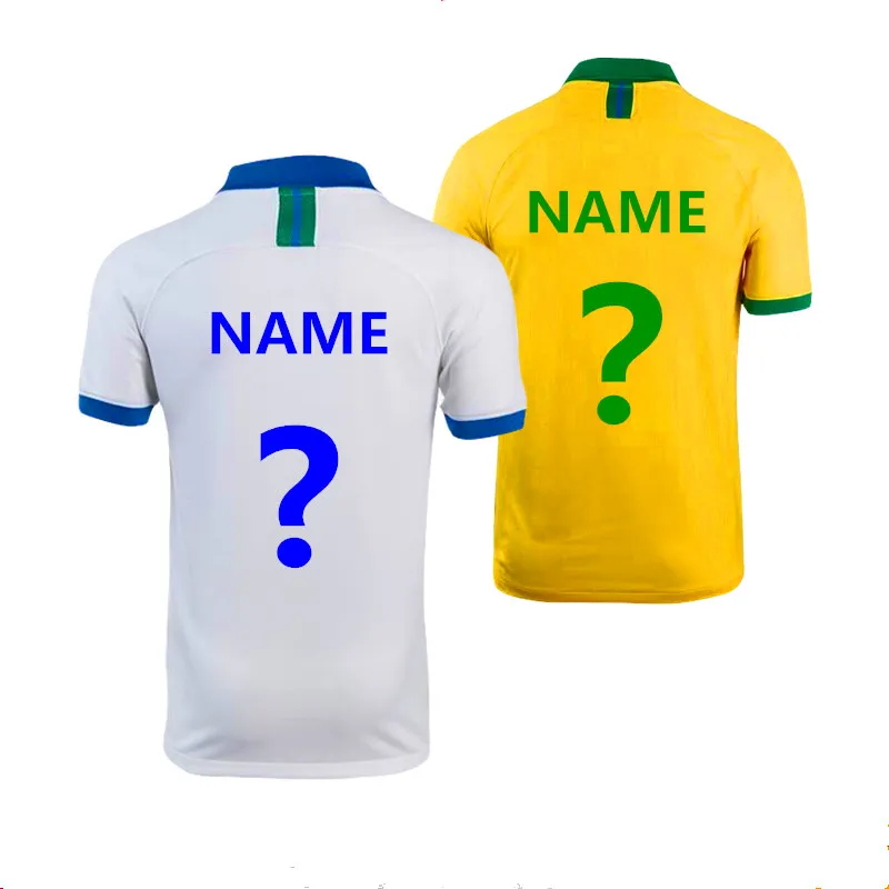 

Player Version Brazil soccer jersey home away Neymar Silva Brasil football shirt 2019 America cup, Yellow;white