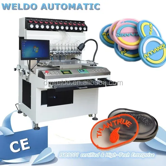 25000 Pcs /day Weldo 12 Colors Soft Rubber Pvc Patch /label Automatic