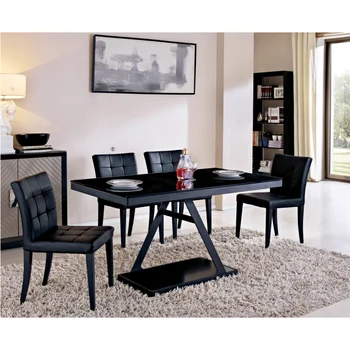 4 Seater Black Tempered Gl Dining Table 4 Seater Black Tempered Gl Dining Table