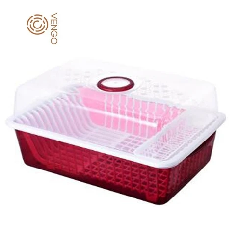 

plastic houseware dish drainer rack kitchen with lid, Transparent dark blue, transparent wine red