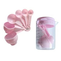 

2019 Amazon Hot Sale New Product Baking Tool Scale 7pcs Plastic Stackable Measuring Cup Measuring Spoon Set Kitchen Gadget