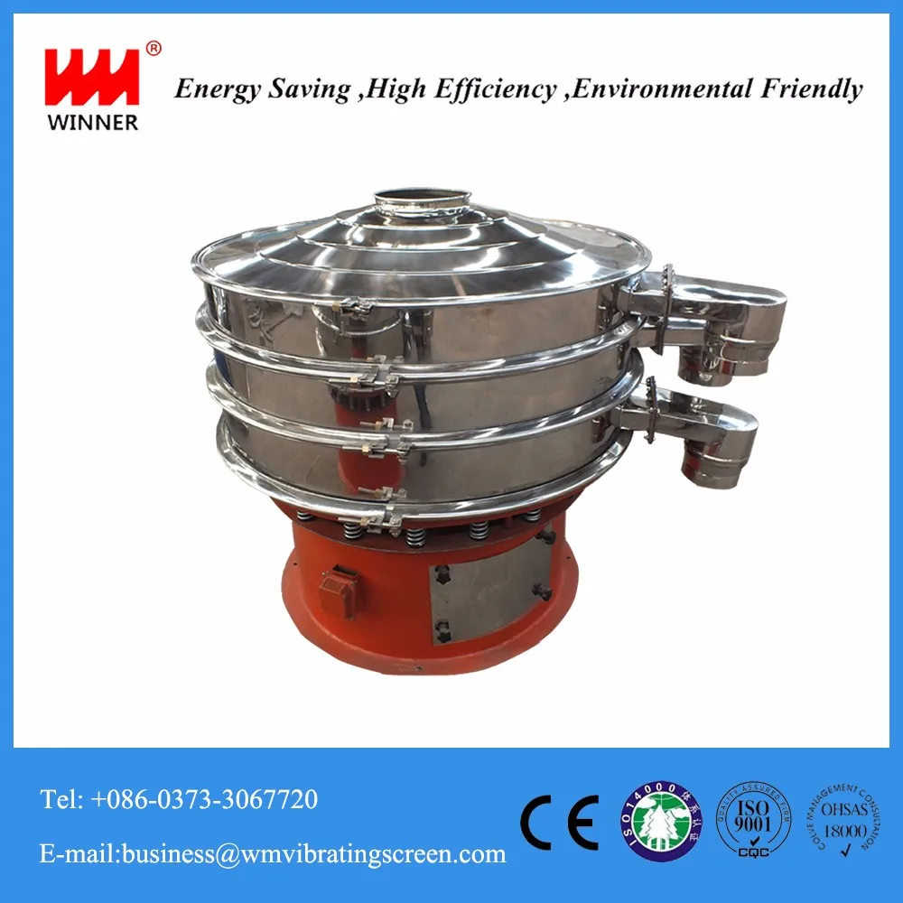 Xinxiang 50-120mesh rotary screen seprator/wheat flour vibrating screen with 1-5 sieve deck and precise sieve