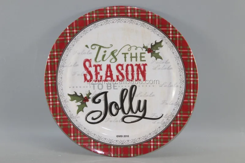 X'mas Melamine plate ,Christmas Party Dishes