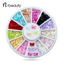5mm Nova Resina Borboleta Decoração de Unhas de Strass Charme 3d Dicas Nail Sticker Roda DIY Acessórios Manicure