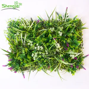 Image of Realistic anti-UV 40*60cm plastic artificial greenery boxwood hedge panel