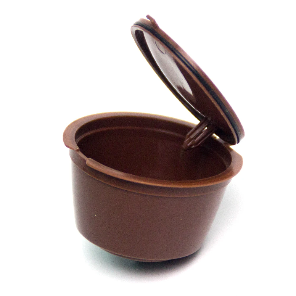 

Brown Reusable Coffee Capsules for Necafe Gusto Refillable Coffee Pods Filter