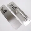 SINONE stainless steel 304 fire door push pull plate door handle