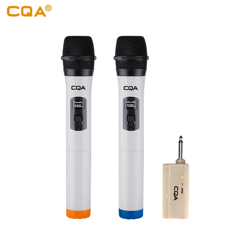 

multifunction Wireless handheld microphone K song microphone VHF, White