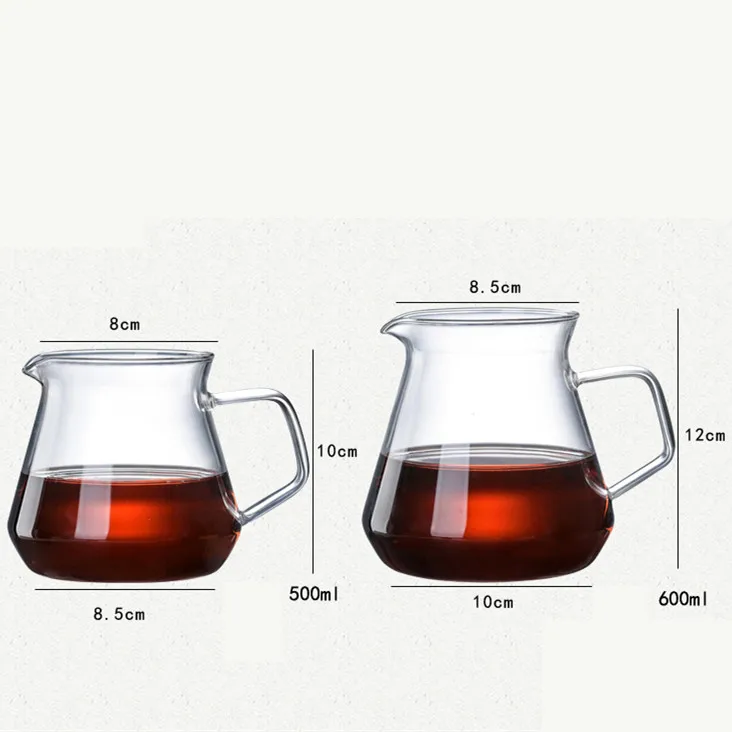Wholesale 400ml Handmade Coffee Glass Pot 500ml Family Use Glass Pot Mouth Blown Heat Resistant