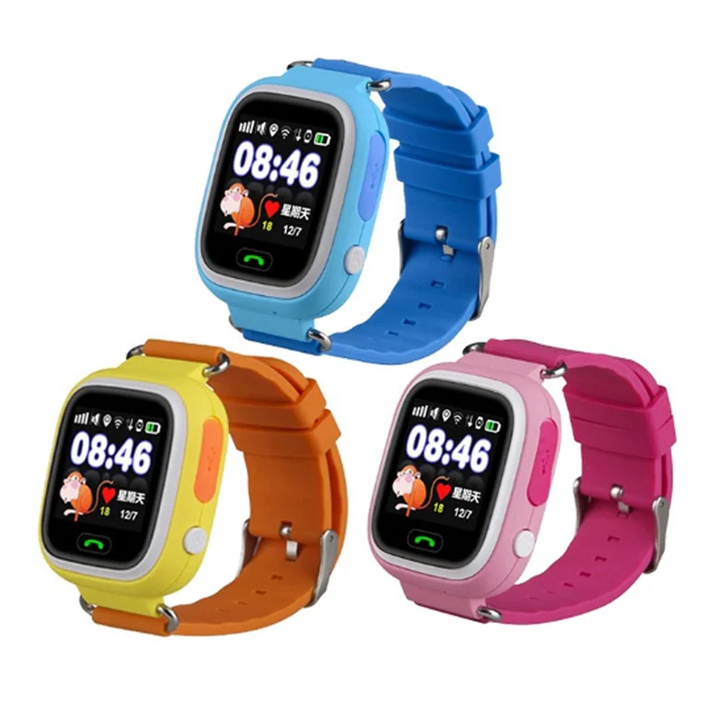 

High Quality Anti Lost SOS Kids Tracker GPS WIFI Children Smartwatch Q90 GPS Smart Watch, Green, pink, blue