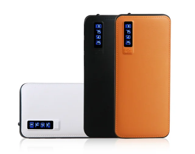 

2019 High Capacity Leather Power Bank 3 Ports 13000mah For Mobile Phone, Optional