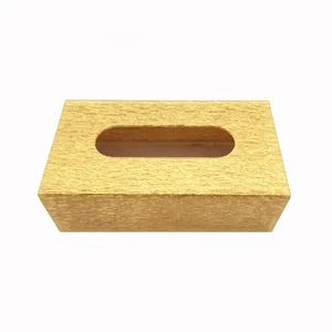 Image of High-end gold home rectangular tissue tray cover custom acrylic tissue box for car