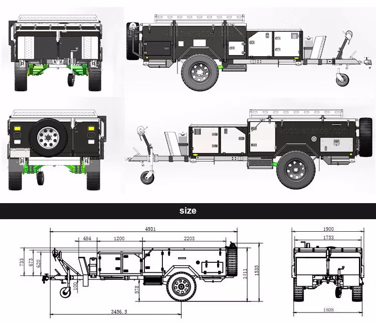 Hard Floor Forward Fold Camper Trailer Off Road For Australia's Harsh